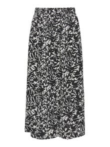 ONLY Printed Midi skirt -Black - 15222221