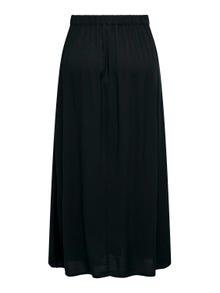 ONLY Lang nederdel med knapper foran -Black - 15222222