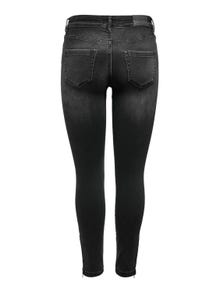 ONLY ONLBlush Life Mid Zip Skinny Fit Jeans -Dark Grey Denim - 15222416