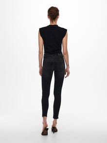 ONLY ONLBLUSH  LIFE MID waist ZIP SKINNY ANKLE Jeans -Dark Grey Denim - 15222416