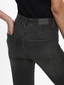 ONLY Skinny fit Mid waist Rits detail bij de pijp Jeans -Dark Grey Denim - 15222416