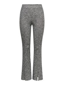 ONLY Slit detail Trousers -Dark Grey Melange - 15222473