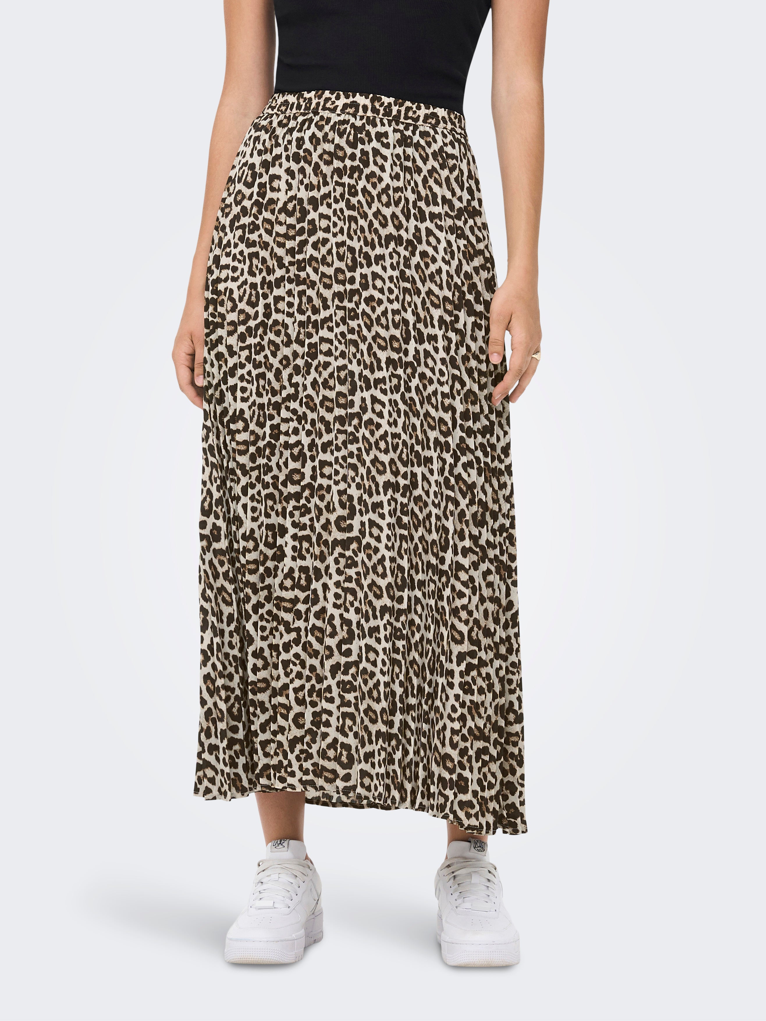 Plissérok - Zwart/bloemen - DAMES | H&M NL