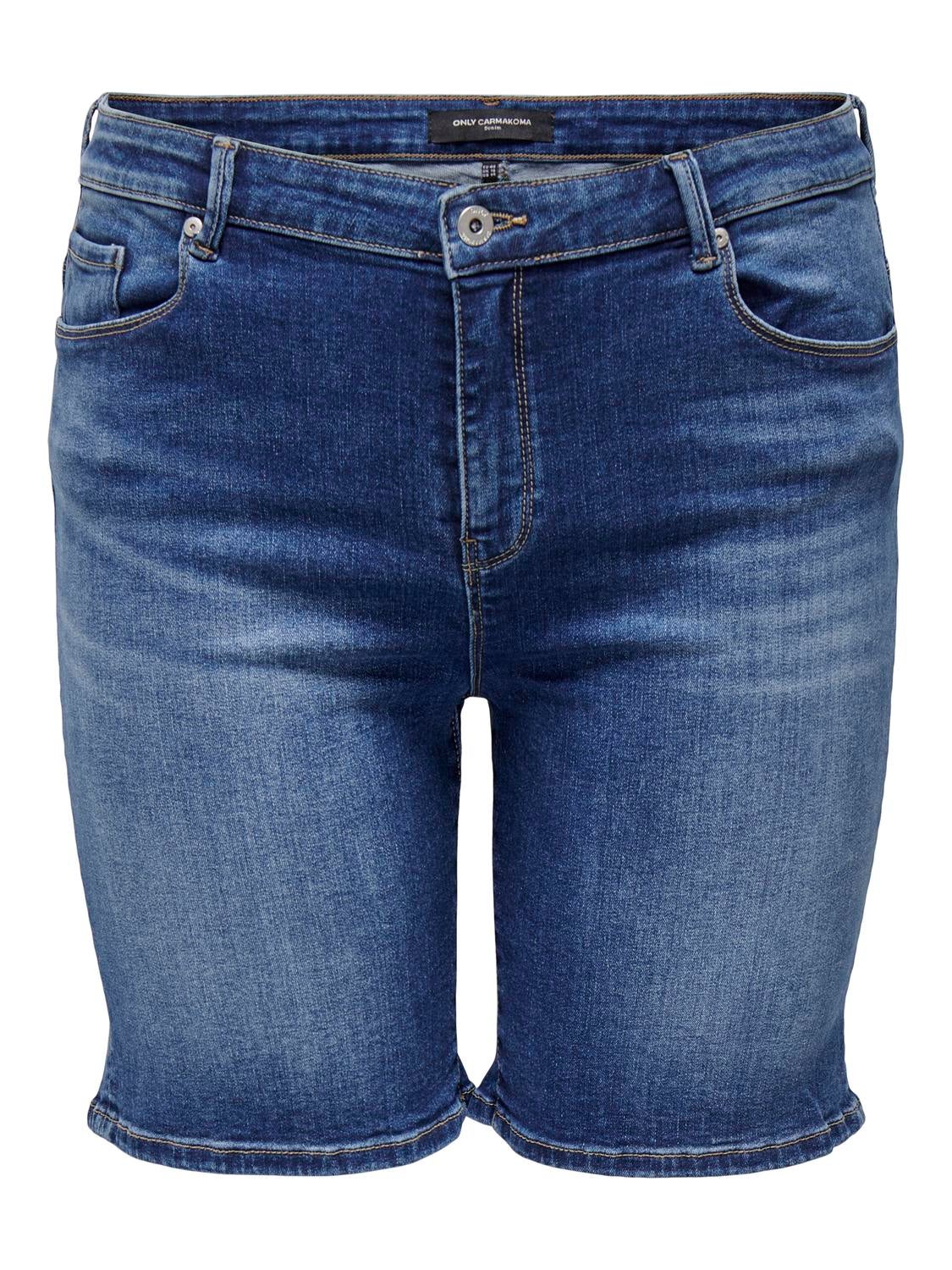 Thumbnail - Carlaola Hohe Taille Skinny Fit Jeans-shorts