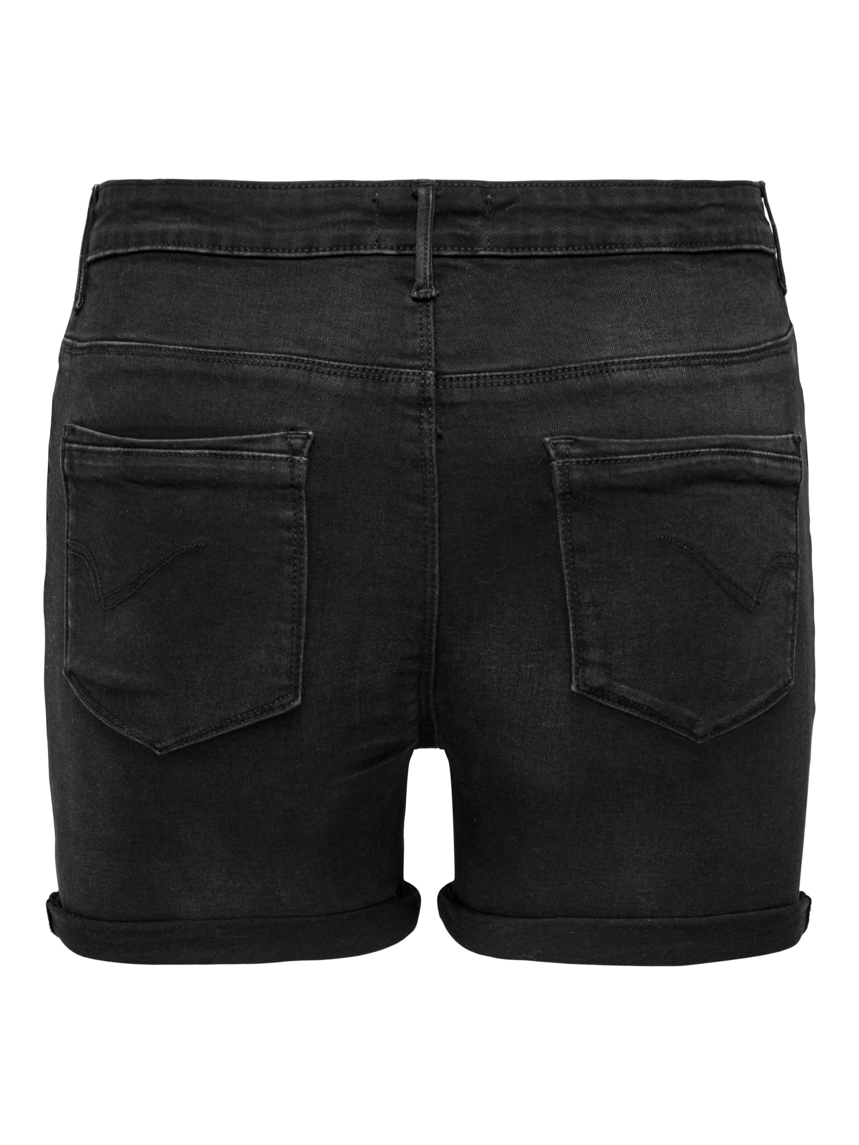 Thumbnail - Carlaola Hohe Taille Skinny Fit Jeans-shorts