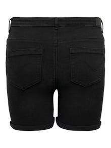 ONLY Curvy CarLaola life hw Denim shorts -Black - 15222767