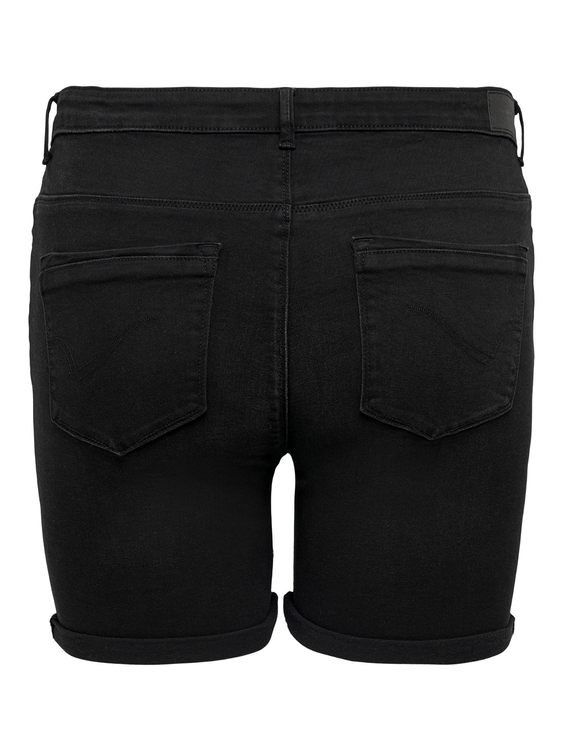 ONLY Curvy CarLaola life hw Denim shorts -Black - 15222767