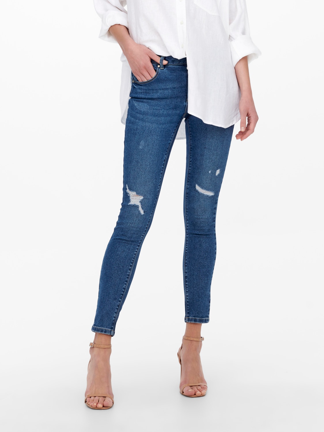 ONLY Skinny Fit Jeans -Medium Blue Denim - 15223100