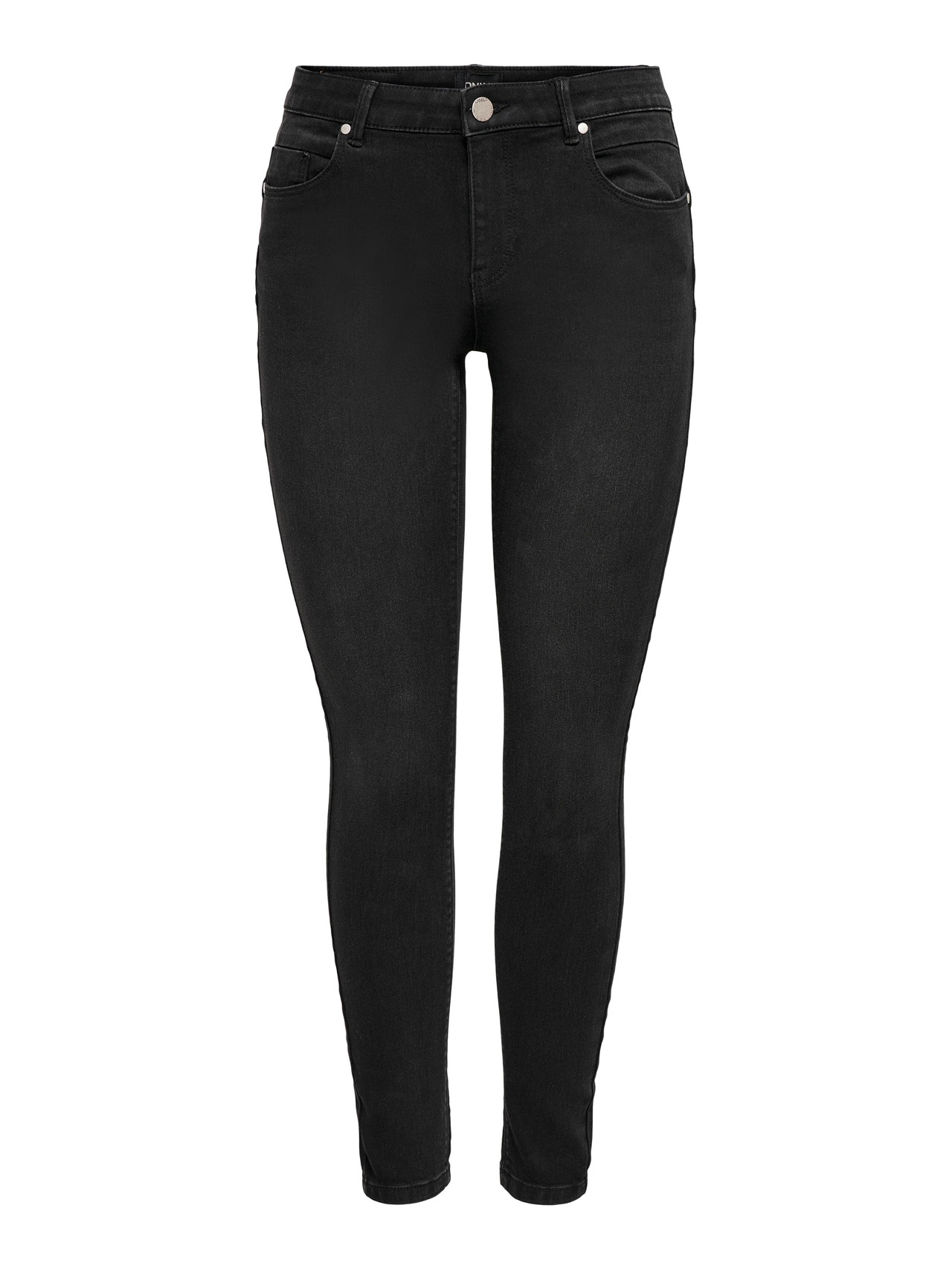 ONLY ONLDaisy life reg push ankle Skinny fit-jeans -Black Denim - 15223100