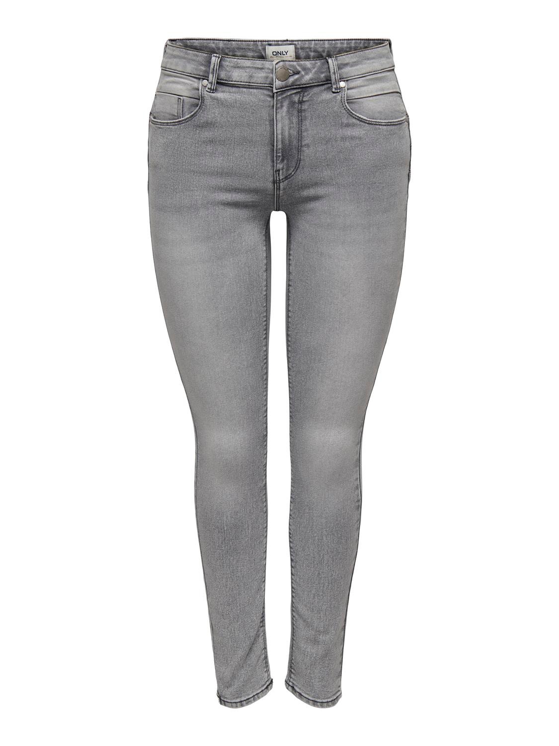 ONLY ONLDaisy life reg push ankle Skinny fit jeans -Light Grey Denim - 15223100