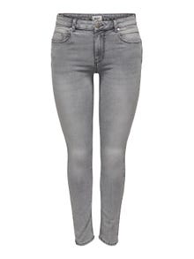 ONLY ONLDAISY REGULAR WAIST PUSH UP SKINNY ANKLE jeans -Light Grey Denim - 15223100
