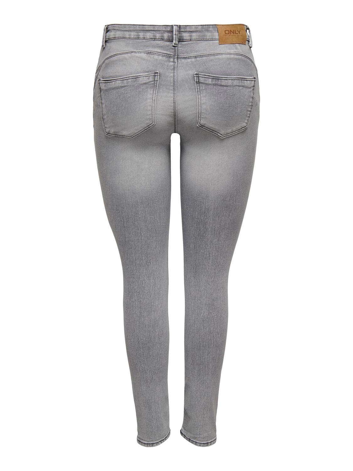 ONLY ONLDaisy life reg push ankle Skinny fit jeans -Light Grey Denim - 15223100