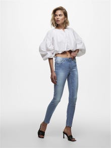 ONLY Skinny Fit Mittlere Taille Jeans -Light Medium Blue Denim - 15223165