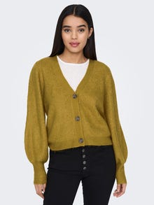 ONLY Rib Knitted Cardigan -Dried Tobacco - 15223312