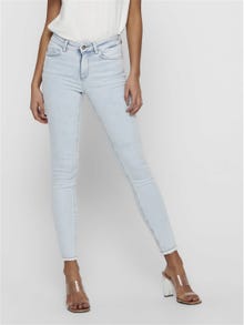 ONLY Skinny Fit Mittlere Taille Jeans -Light Blue Denim - 15223448