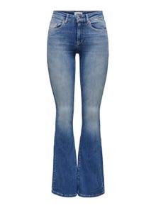 ONLY Ausgestellt Mittlere Taille Jeans -Medium Blue Denim - 15223514