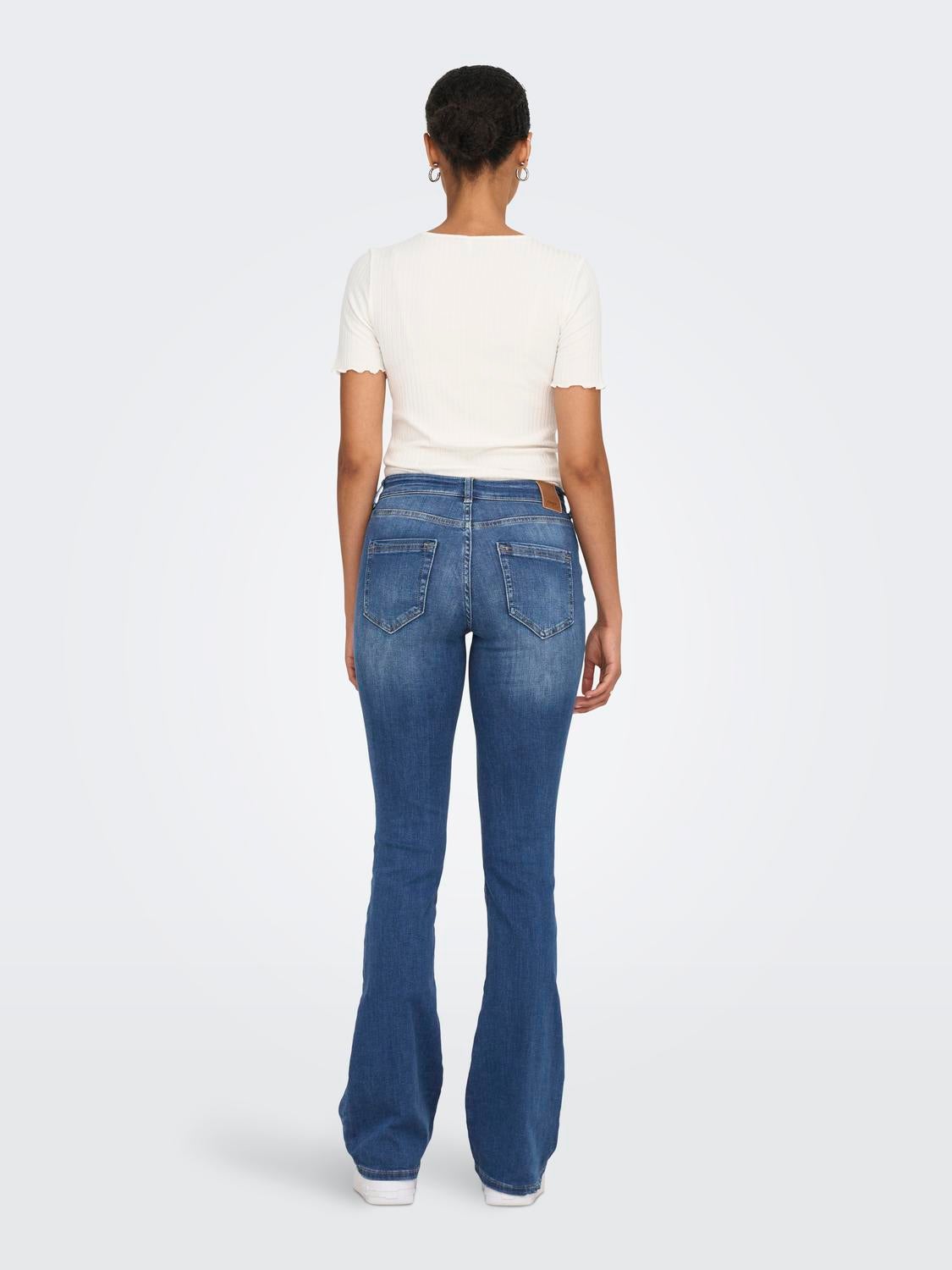 Mid rise sale bell bottom jeans