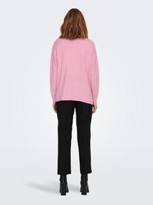 ONLY V-neck Knitted Pullover -Prism Pink - 15224360