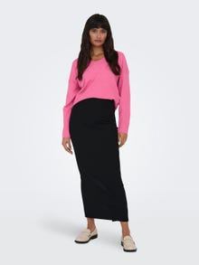 ONLY V-hals Strikket pullover -Azalea Pink - 15224360