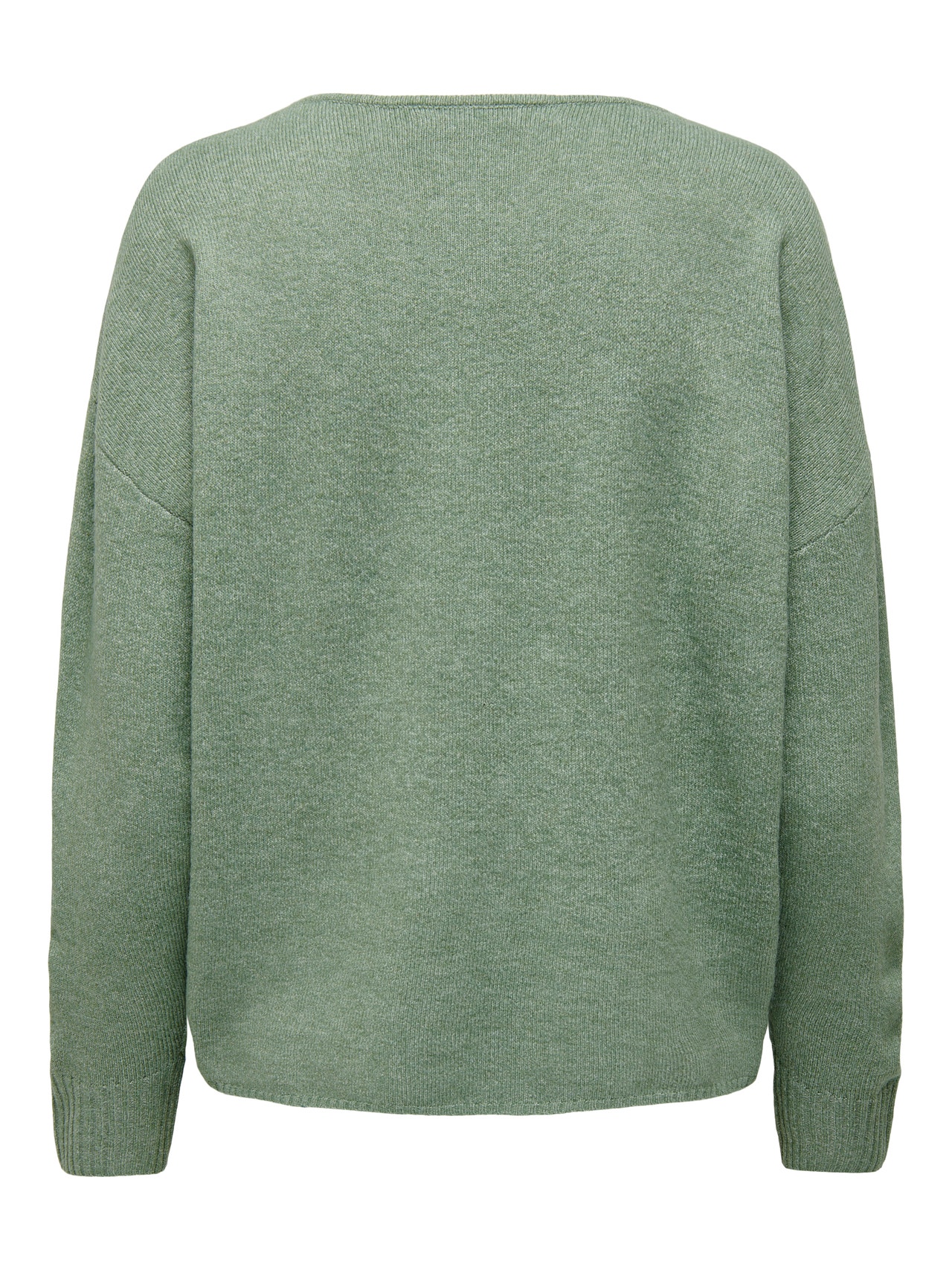 ONLY V-hals Strikket pullover -Hedge Green - 15224360