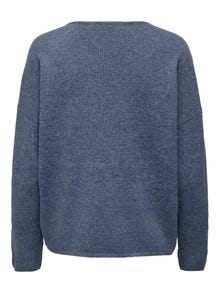 ONLY V-hals Strikket pullover -Vintage Indigo - 15224360