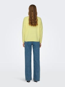 ONLY V-Ausschnitt Strickpullover -Yellow Pear - 15224360