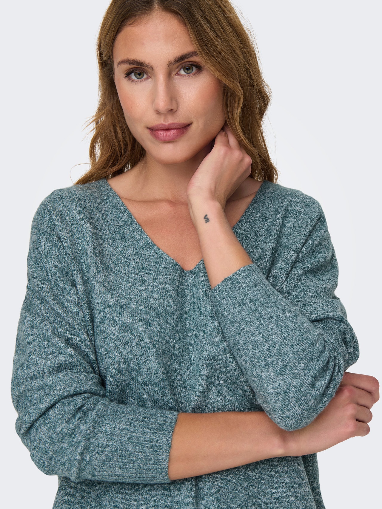 ONLY ONLRICA Gebreide pullover -Sea Moss - 15224360