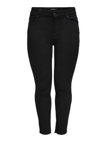 ONLY Carwilly Life Reg Skinny Fit Jeans -Black - 15224615