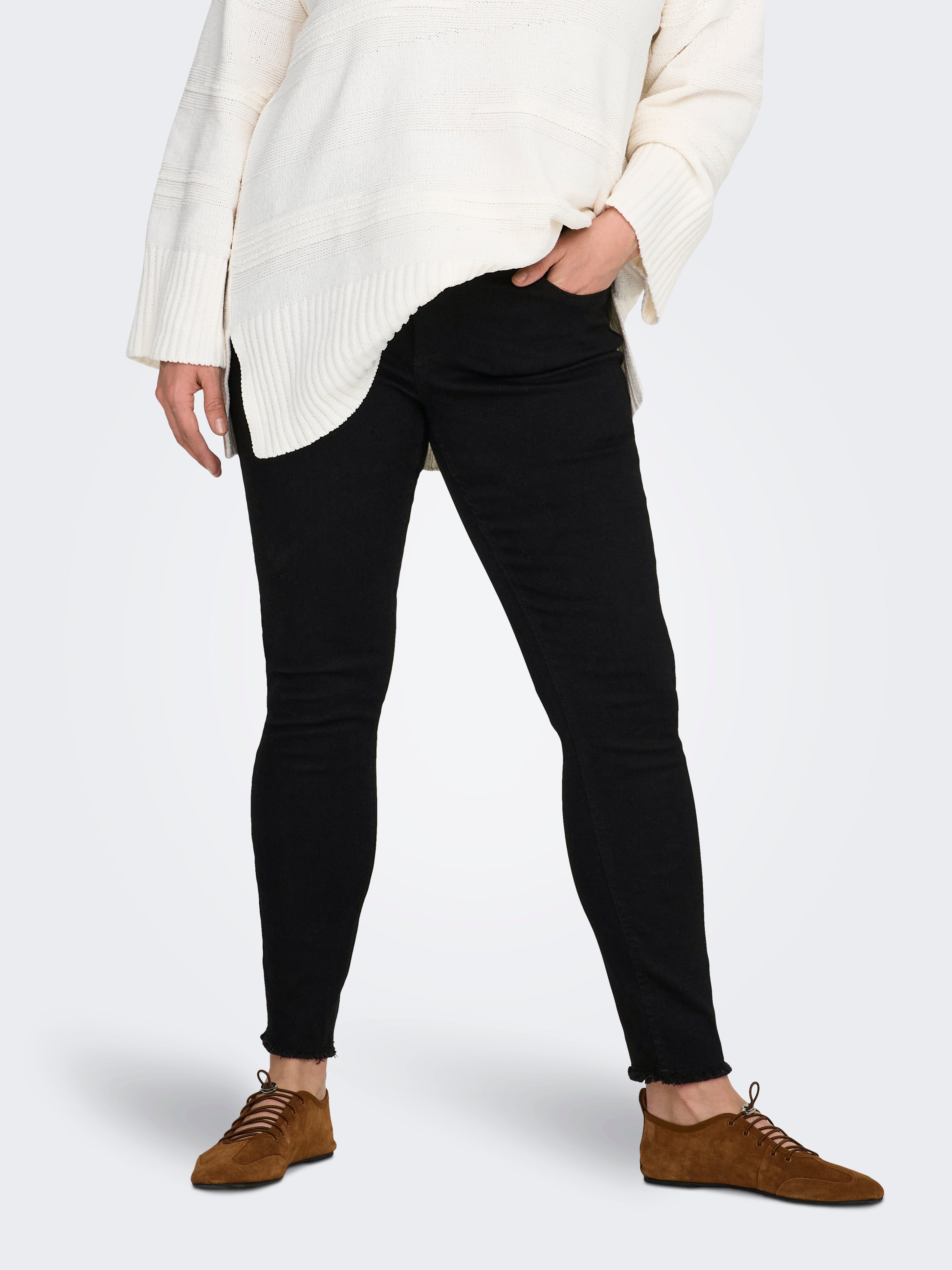 Carwilly Mittlere Taille Skinny Fit Jeans