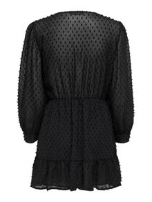 ONLY Regular Fit V-hals Kort kjole -Black - 15224789
