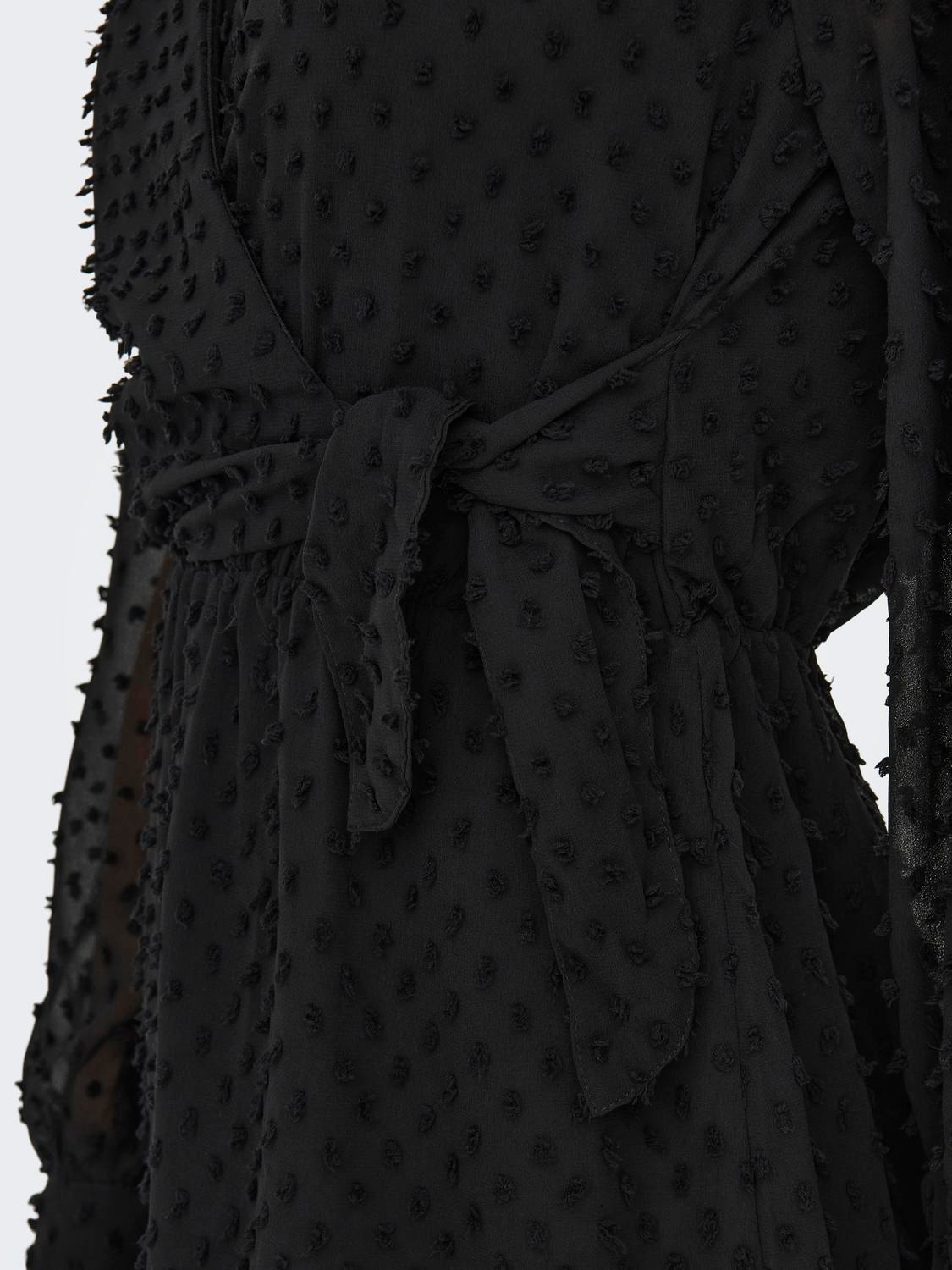 ONLY Vestido corto Corte regular Cuello en V -Black - 15224789