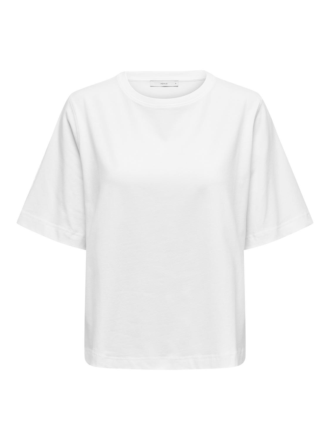 ONLY Loose o-neck t-shirt -White - 15224814