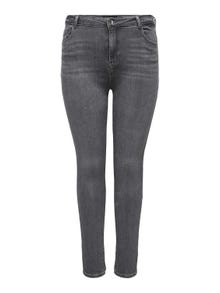 ONLY Curvy CarLaola life hw Skinny fit jeans -Grey Denim - 15224850