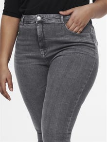 ONLY Curvy CarLaola life hw Skinny fit jeans -Grey Denim - 15224850