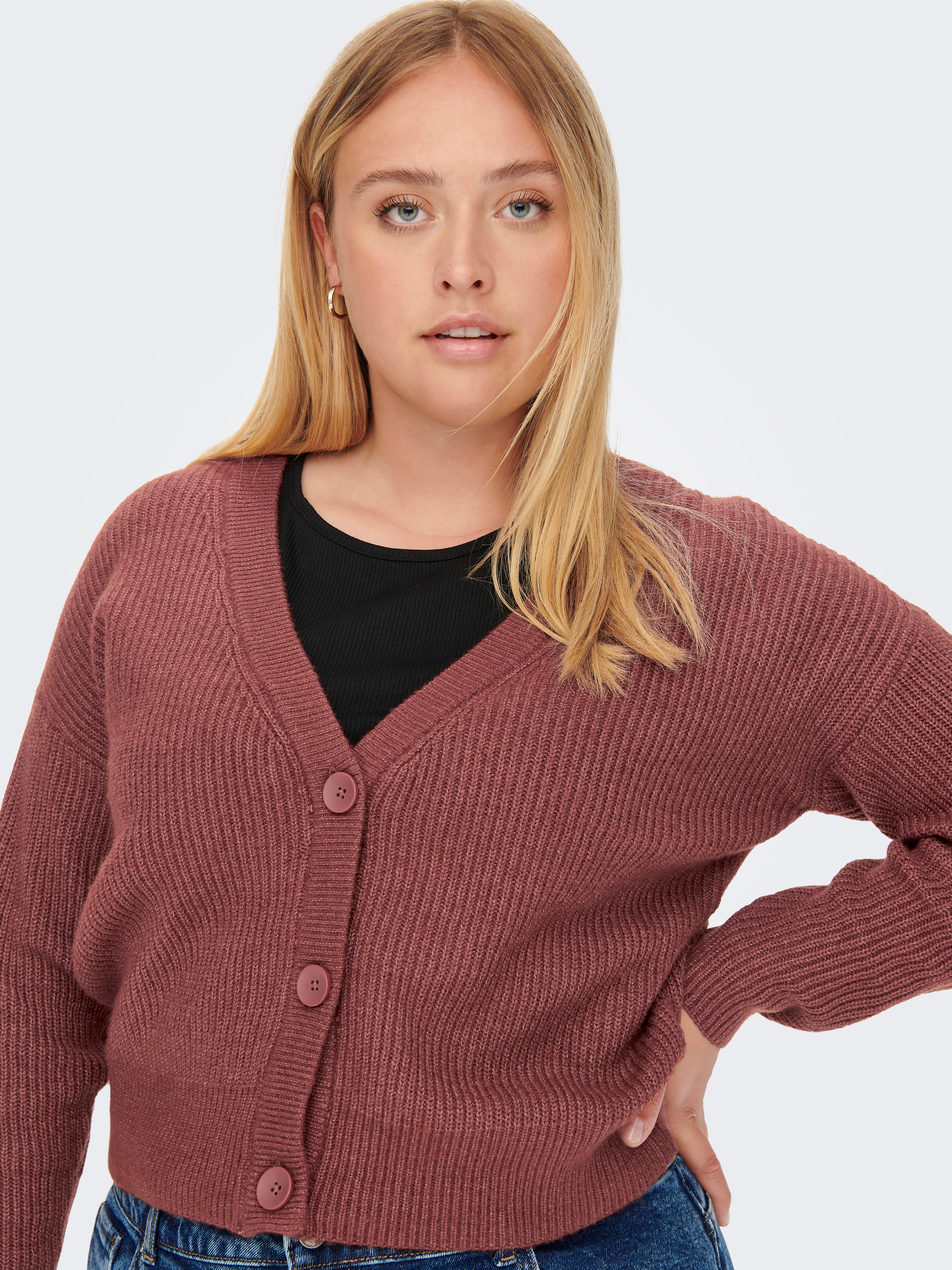 Cardigan En Maille Court ONLY - 100% Coton, Style Décontracté