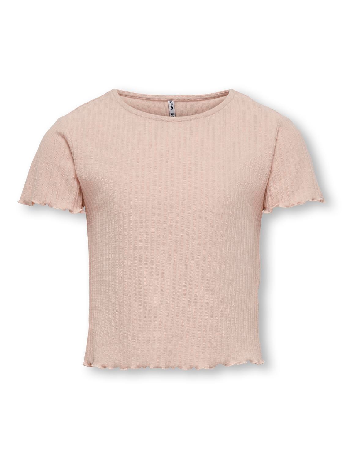 ONLY Stretch fit O-hals Top -Rose Smoke - 15225338