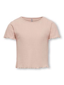 ONLY Tops Stretch Fit Col rond -Rose Smoke - 15225338