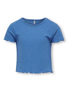 ONLY Stretch fit O-hals Top -French Blue - 15225338