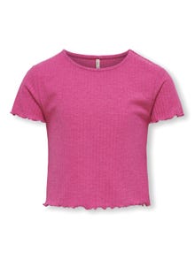 ONLY Tops Stretch Fit Col rond -Raspberry Rose - 15225338