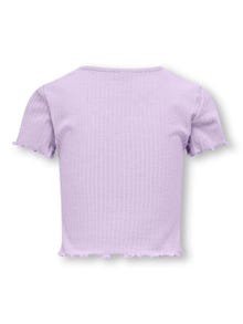 ONLY Stretch Fit Round Neck Top -Pastel Lilac - 15225338