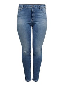 ONLY Curvy carLaola life hw Skinny fit-jeans -Light Blue Denim - 15225450