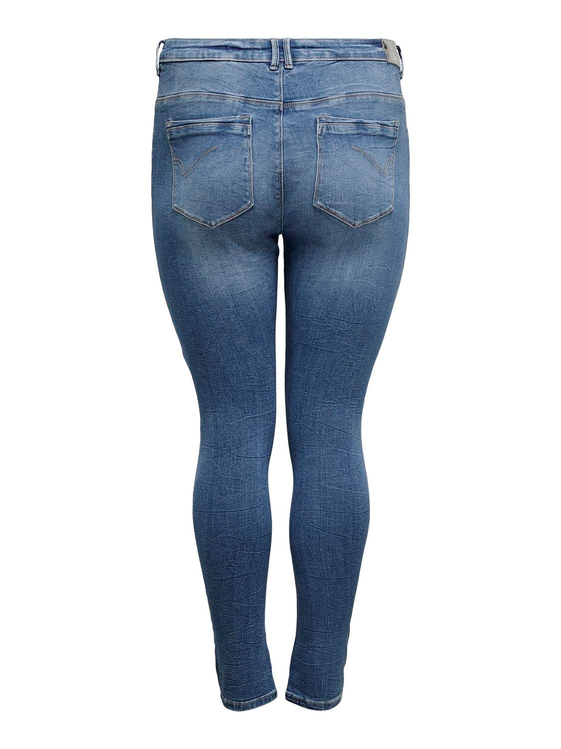 ONLY Curvy carLaola life hw Skinny fit jeans -Light Blue Denim - 15225450