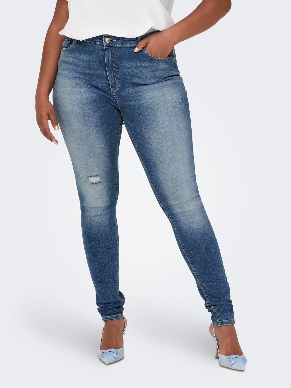 Carlaola Hohe Taille Skinny Fit Jeans