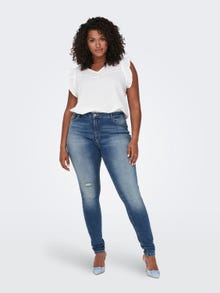 ONLY Skinny Fit High waist Jeans -Light Blue Denim - 15225450