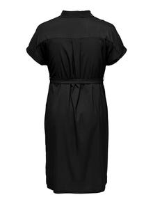 ONLY Voluptueuse ceinture à nouer Robe-chemise -Black - 15225526