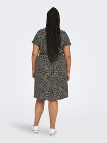 ONLY Regular fit Overhemd kraag Mouwuiteinden met omslag Lange jurk -Black - 15225526