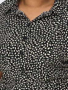 ONLY Regular Fit Shirt collar Fold-up cuffs Long dress -Black - 15225526