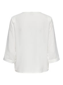 ONLY Regular Fit China Collar Volume sleeves Shirt -Cloud Dancer - 15225654