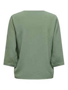 ONLY Regular Fit China Collar Volume sleeves Shirt -Sea Spray - 15225654