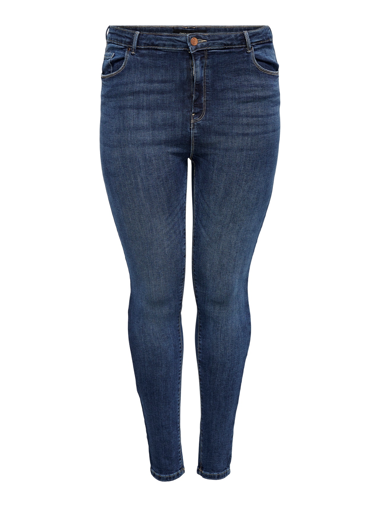 ONLY Curvy CarLaola life hw Jeans skinny fit -Dark Blue Denim - 15225735